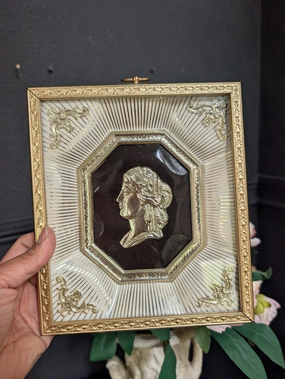 Vintage MetalCraft Three-Dimensional Classical Bust Wall hanging decor